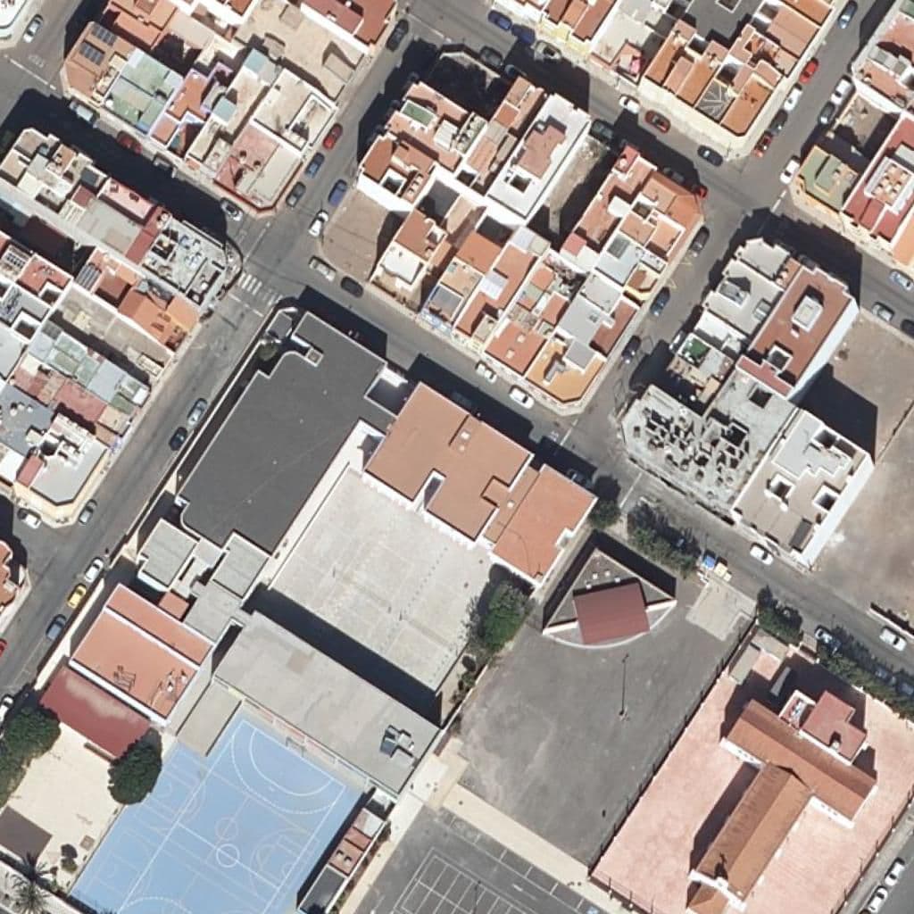 Aerial view of the grounds of CEIP VEINTE DE ENERO