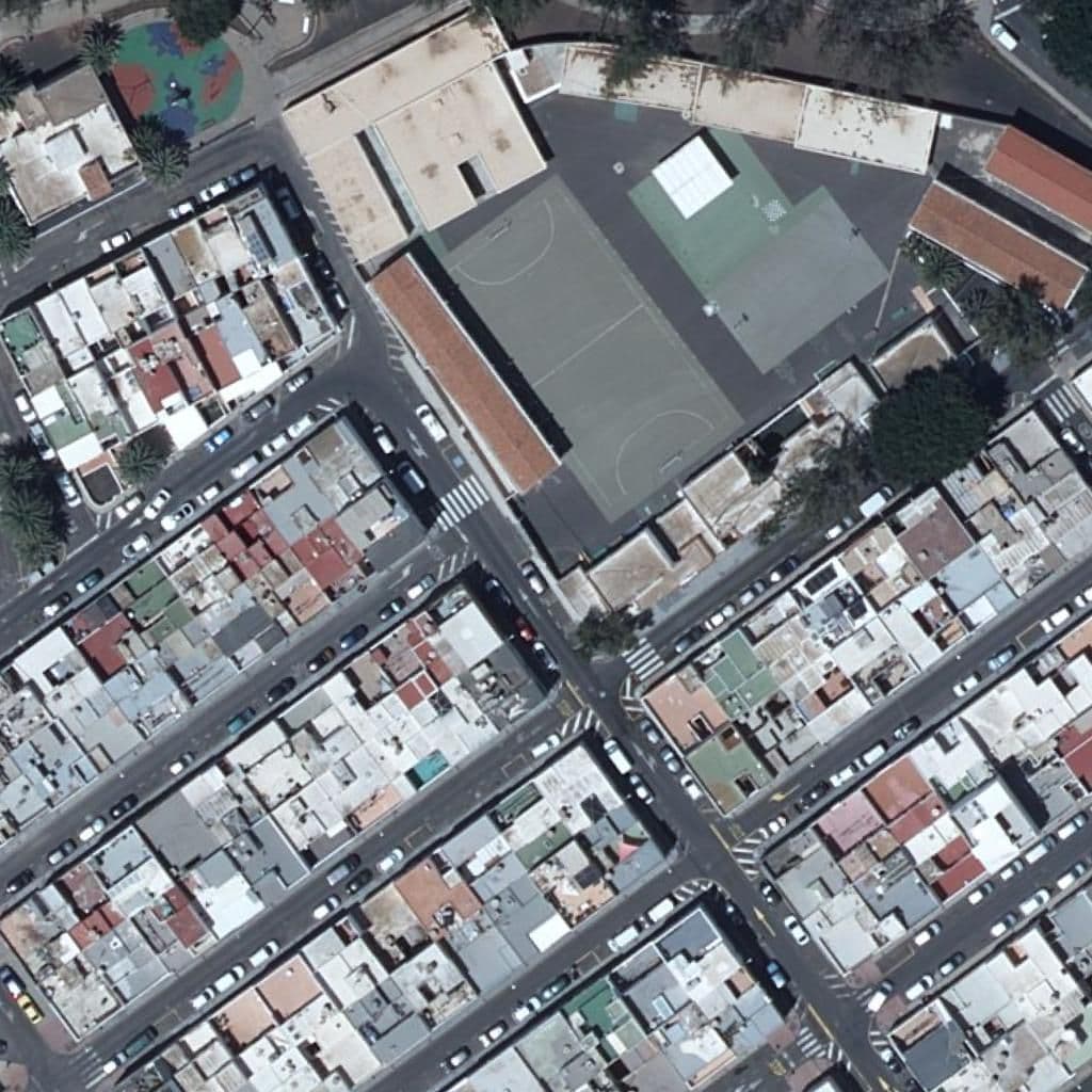 Aerial view of the grounds of CEIP TITERROY