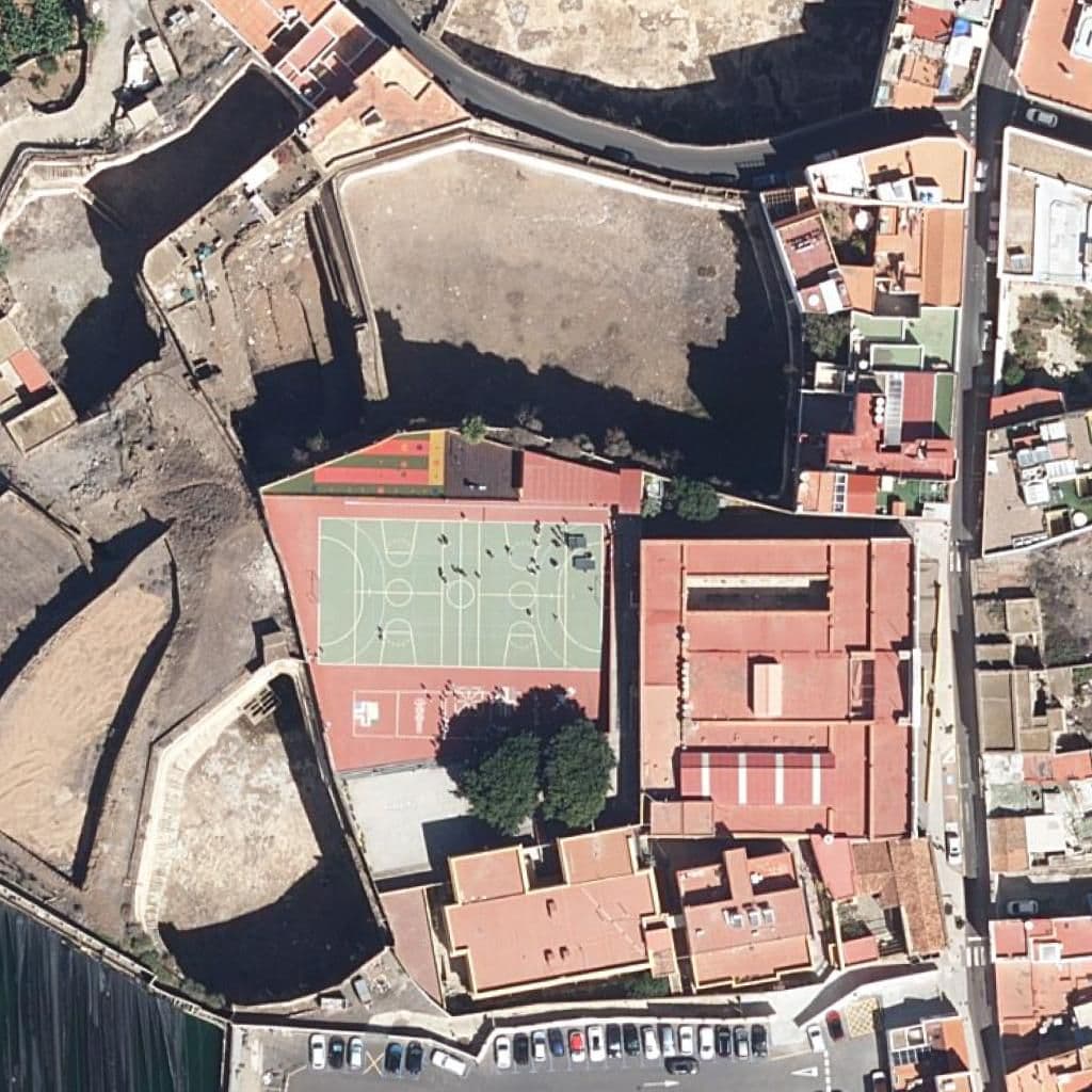 Aerial view of the grounds of CEIP FERNANDO GUANARTEME