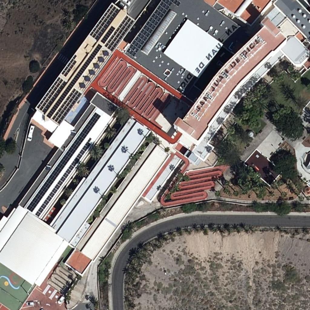 Aerial view of the grounds of CPEE SAN JUAN DE DIOS