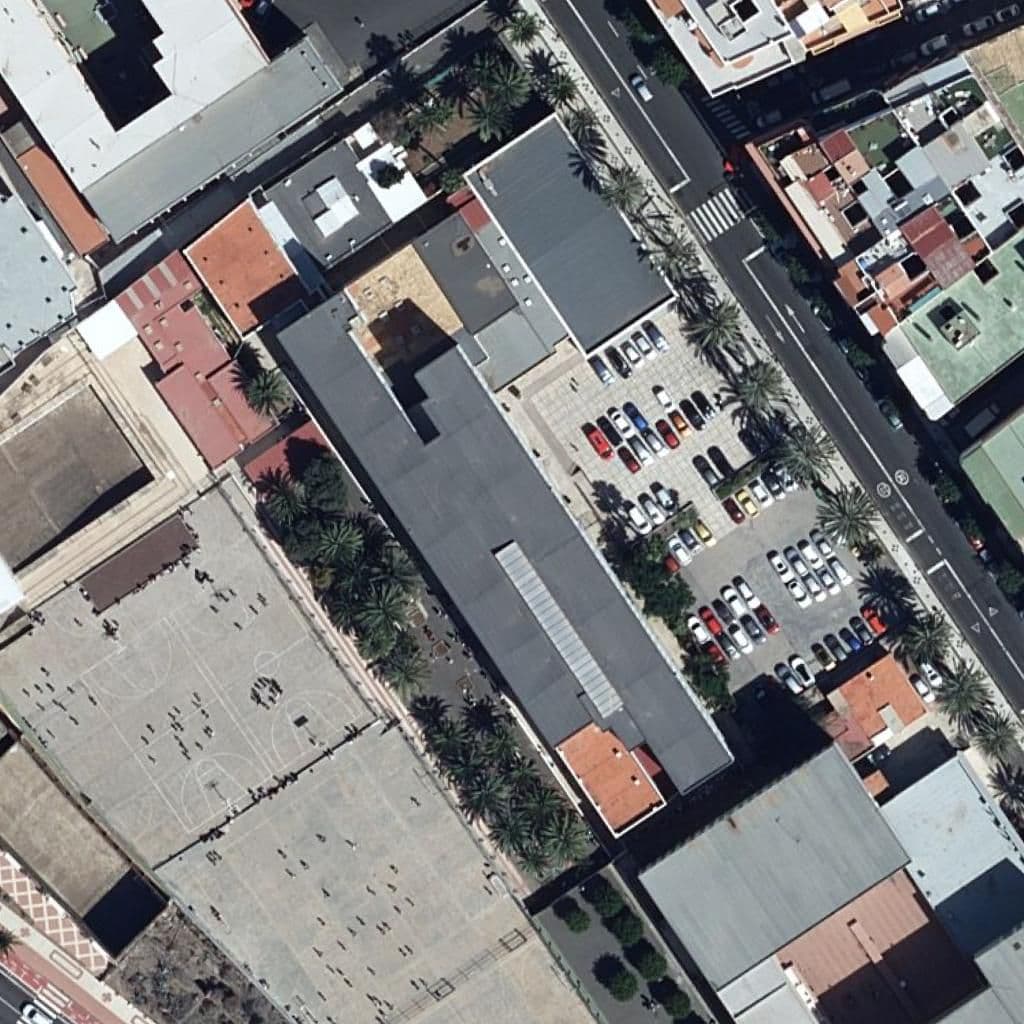 Aerial view of the grounds of IES PÉREZ GALDÓS