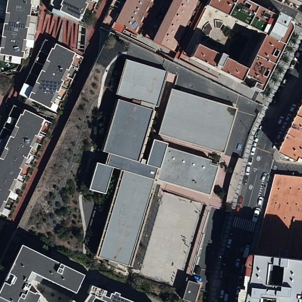 Aerial view of the grounds of IES LA MINILLA
