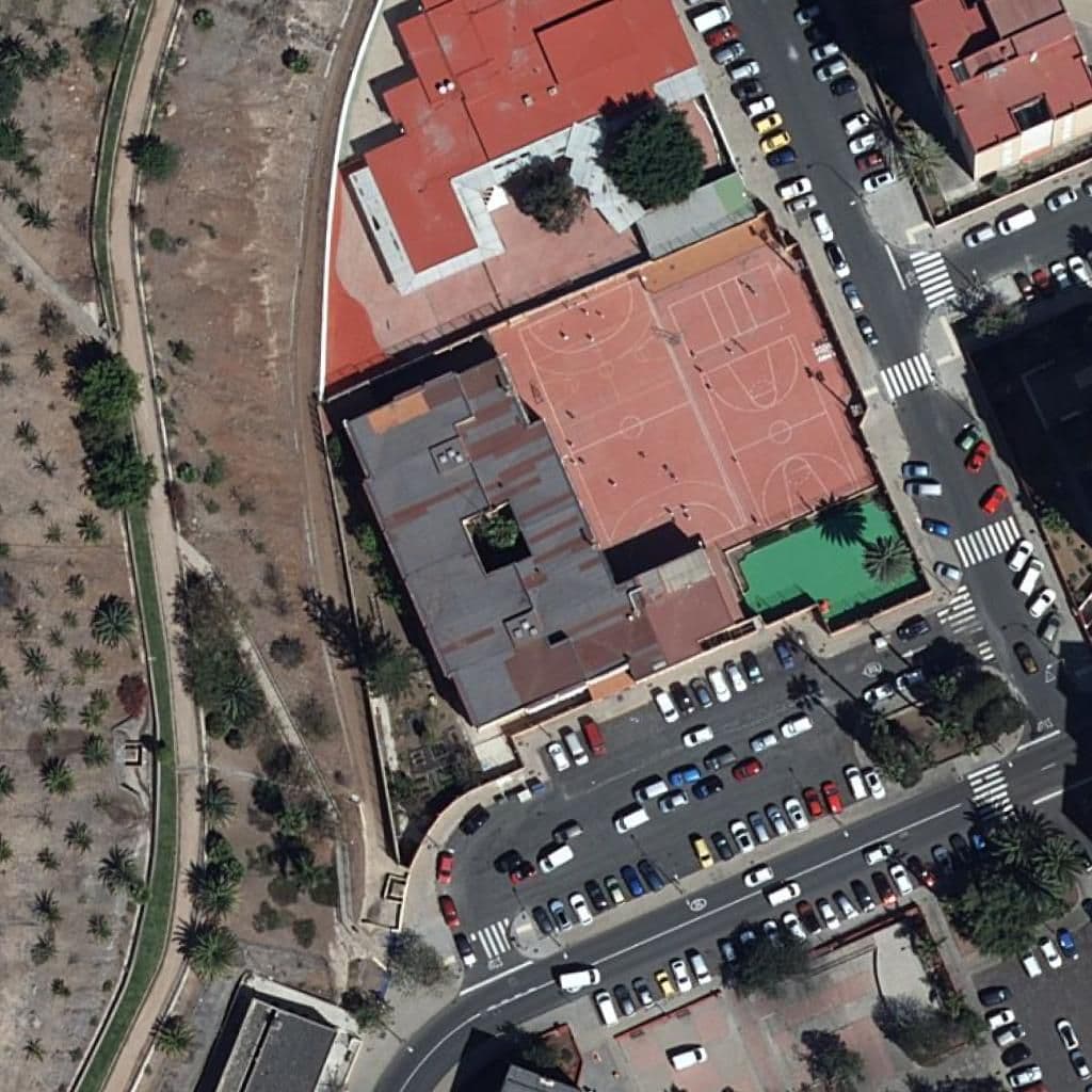 Aerial view of the grounds of CEIP TEOBALDO POWER