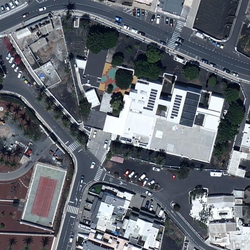 Aerial view of the grounds of CEIP YAIZA
