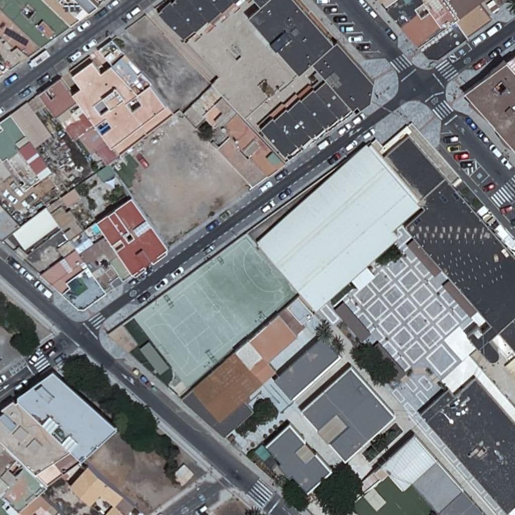 Aerial view of the grounds of IES PUERTO DEL ROSARIO