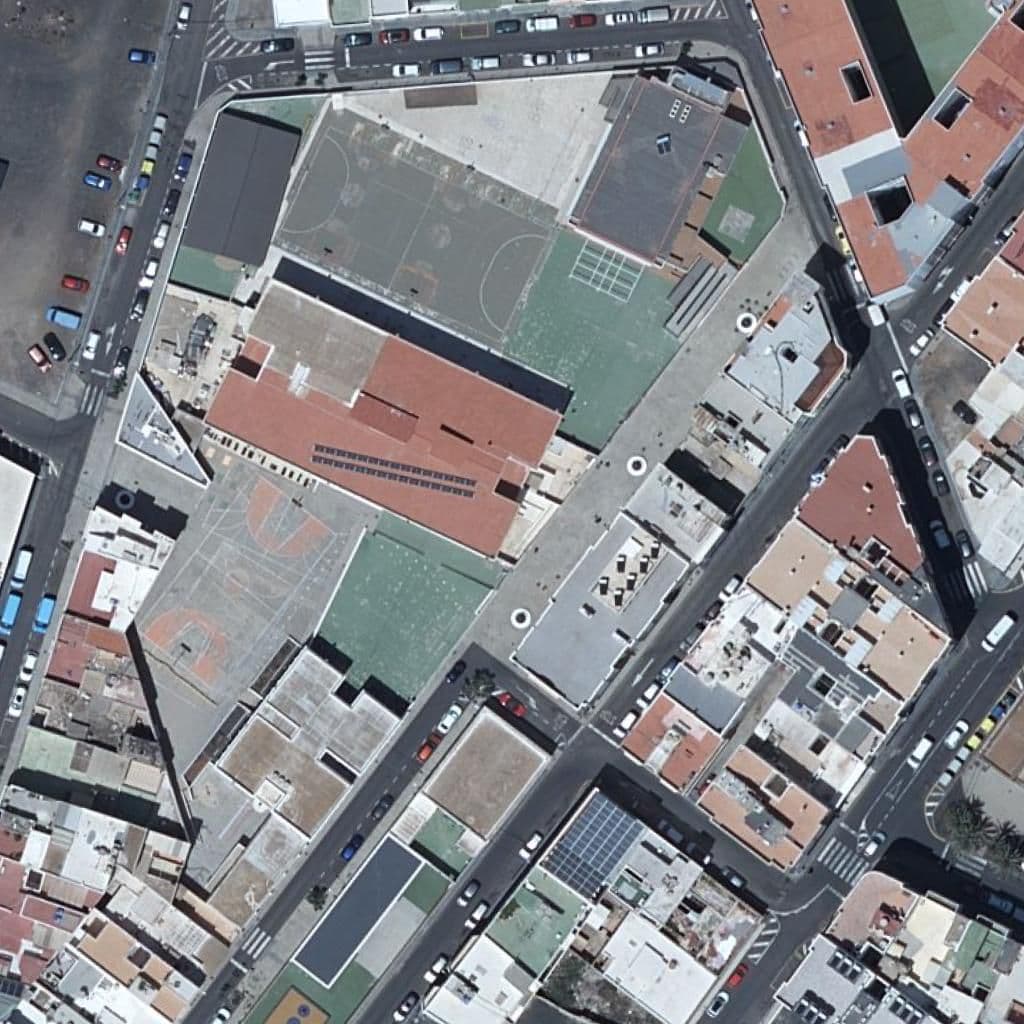 Aerial view of the grounds of CEIP NIEVES TOLEDO
