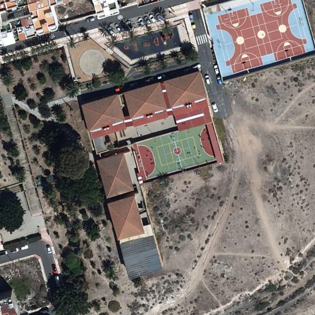Aerial view of the grounds of CEIP LOS GILES