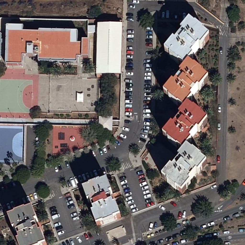 Aerial view of the grounds of CEIP PEDRO LEZCANO
