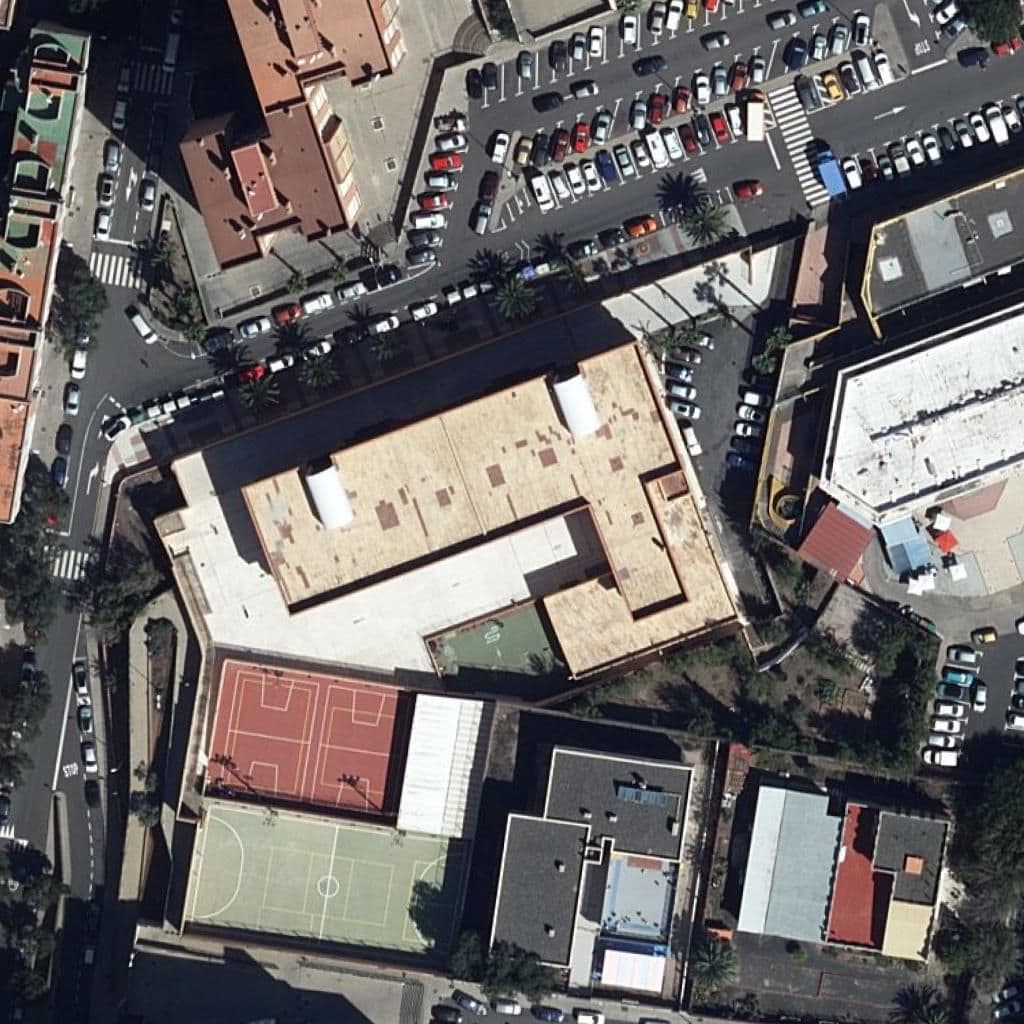 Aerial view of the grounds of CEIP JOSÉ PÉREZ Y PÉREZ