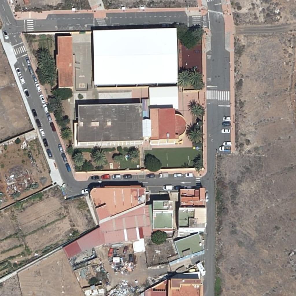 Aerial view of the grounds of CEIP LOS QUINTANA