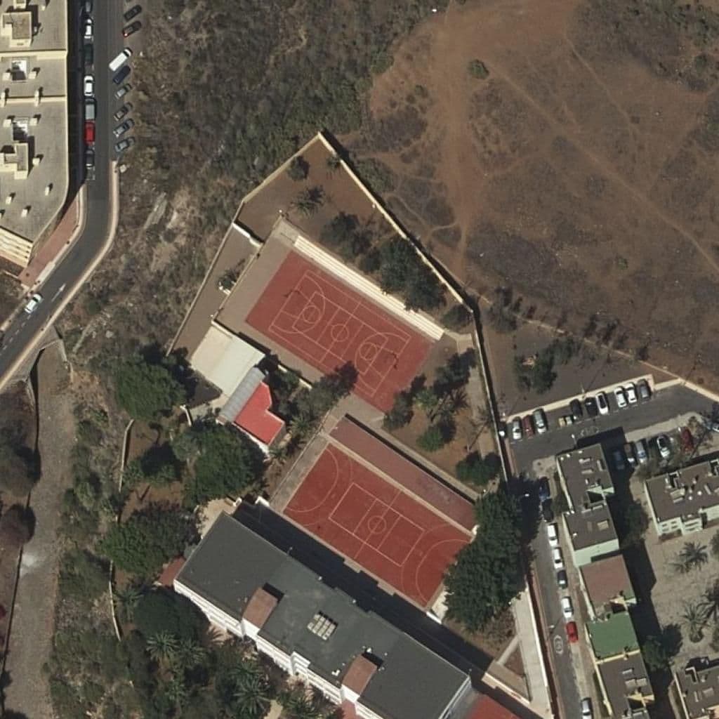Aerial view of the grounds of CEIP CABO BLANCO