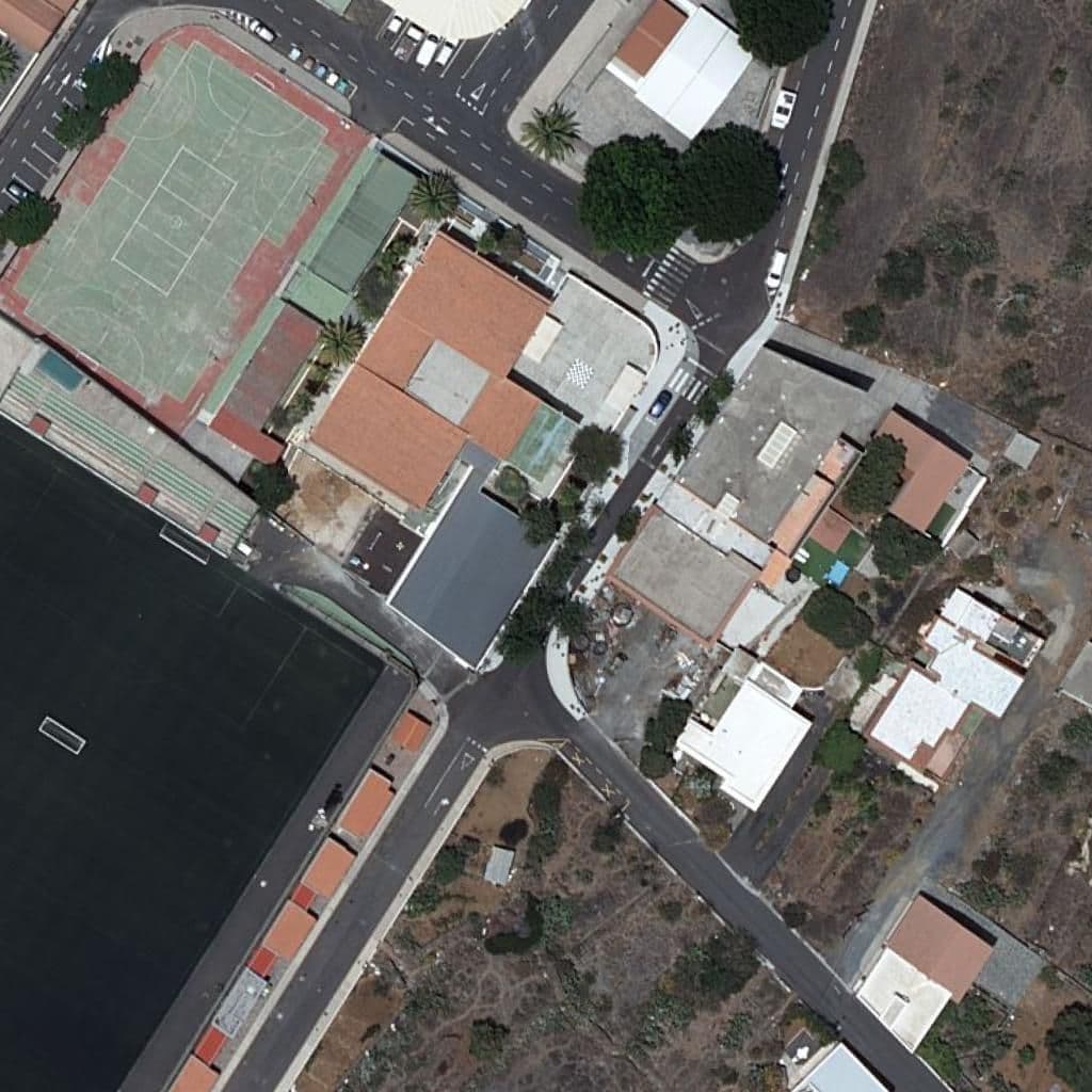 Aerial view of the grounds of CEIP TAIBIQUE