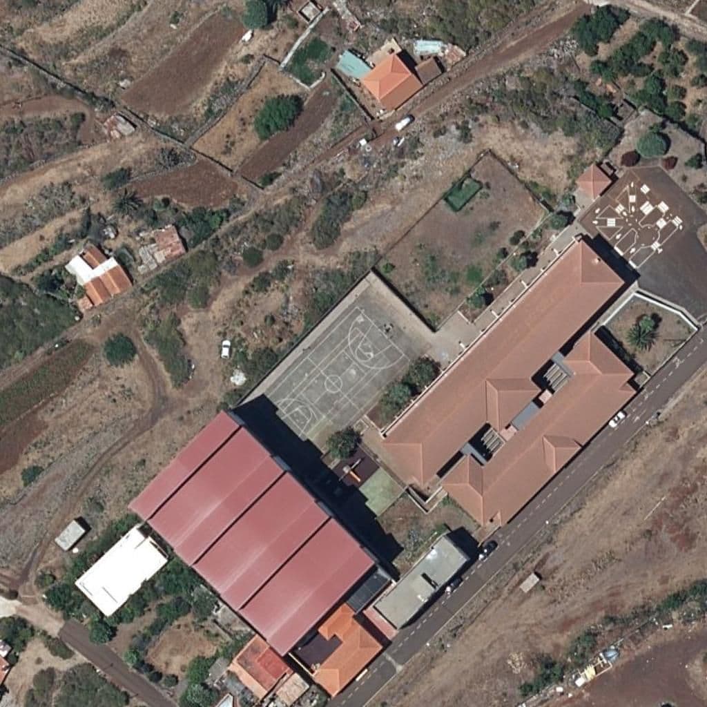 Aerial view of the grounds of CEIP SANTO DOMINGO