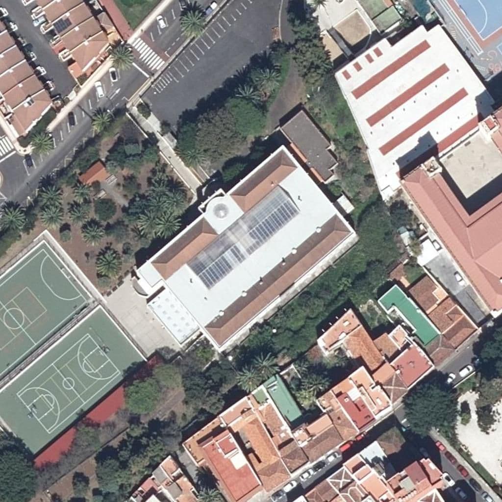 Aerial view of the grounds of IES VILLALBA HERVÁS