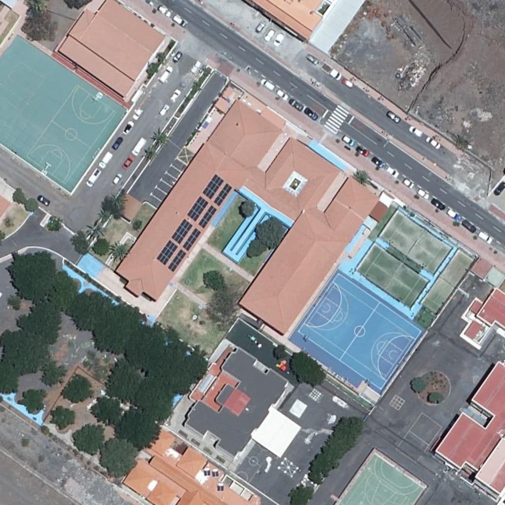 Вид згори на територію школи «RE SAN SEBASTIÁN DE LA GOMERA»