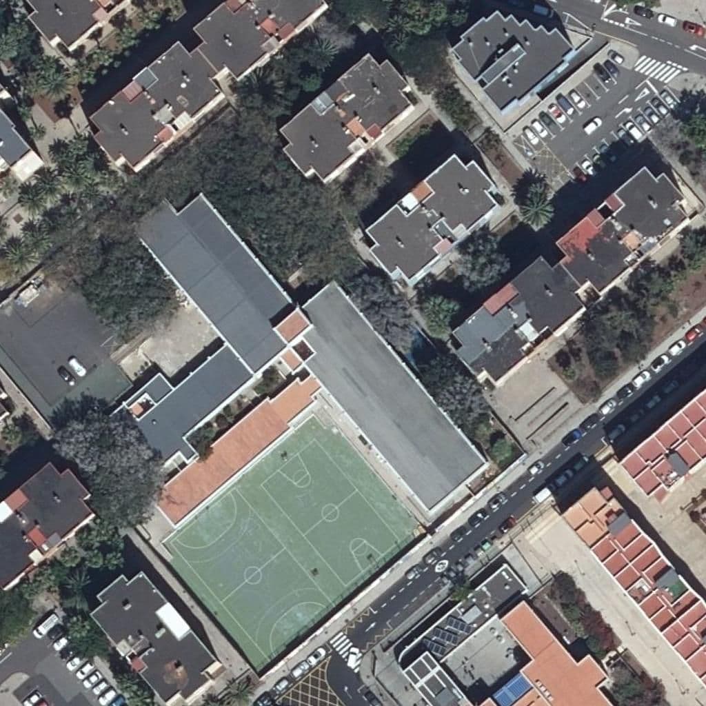 Aerial view of the grounds of CEIP LOS VERODES
