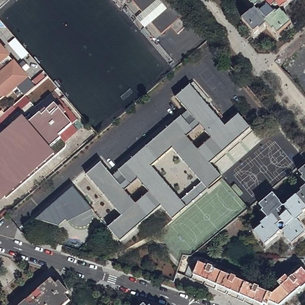 Aerial view of the grounds of CEIP LOS DRAGOS