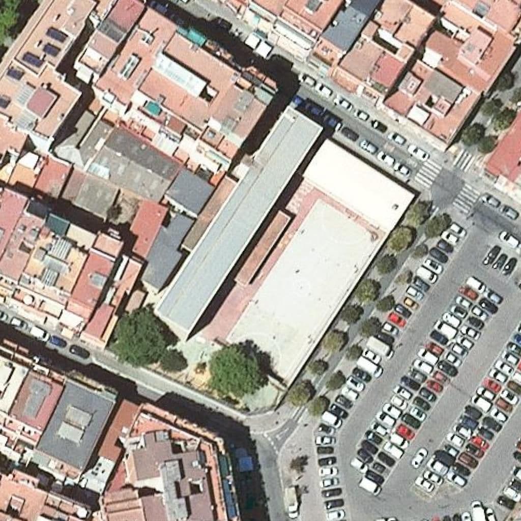 Вид сверху на территорию школы «Escola Víctor Català»