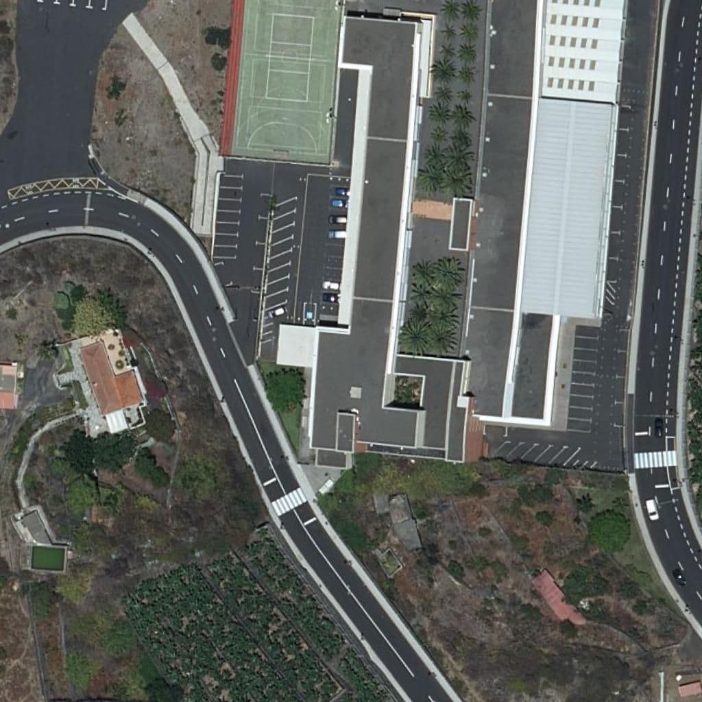 Aerial view of the grounds of IES LAS BREÑAS