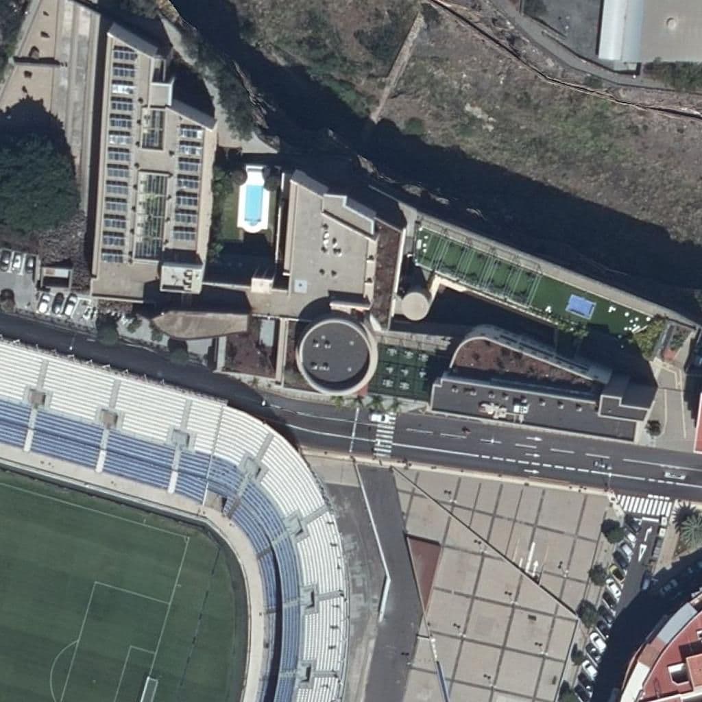 Aerial view of the grounds of CPFP HOTEL ESCUELA SANTA CRUZ