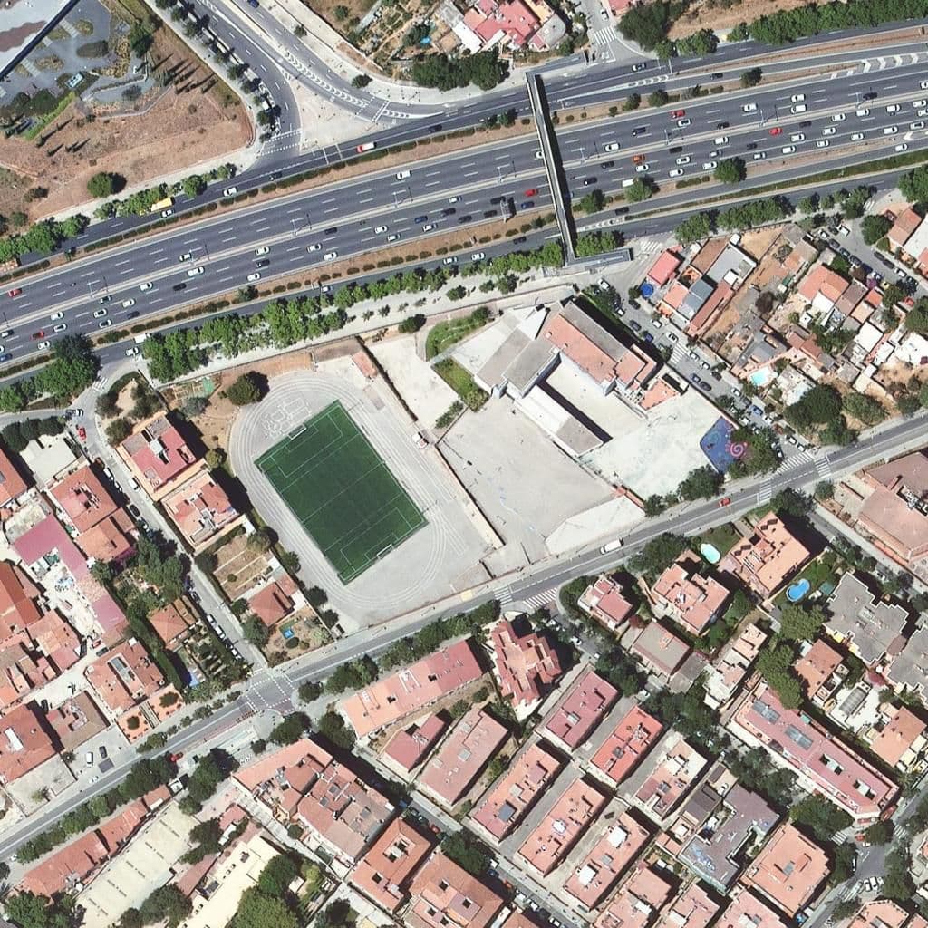 Aerial view of the grounds of Providencia Del Corazón De Jesús
