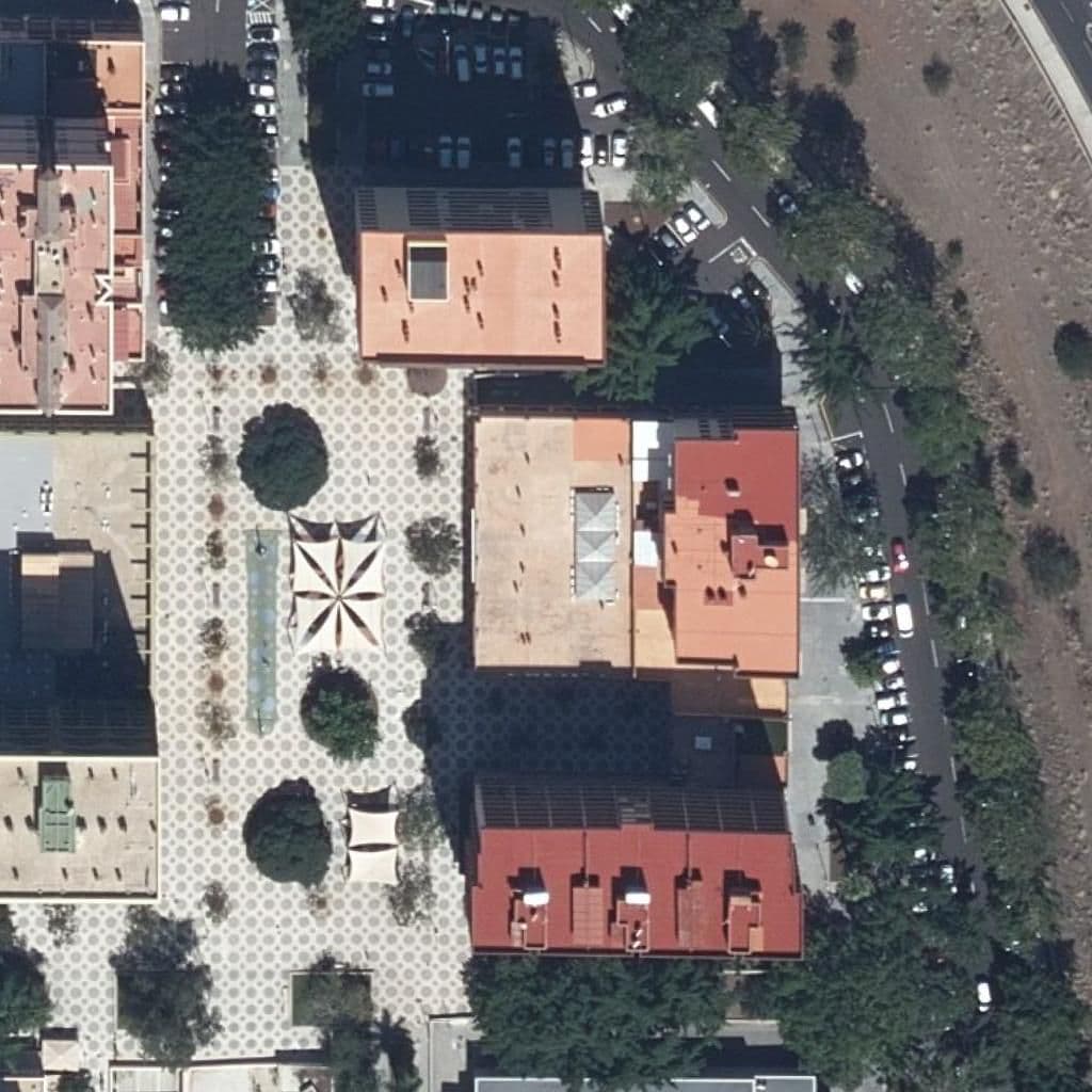 Aerial view of the grounds of CPFP ESCUELA UNIVERSITARIA DE TURISMO DE SANTA CRUZ DE TENERIFE