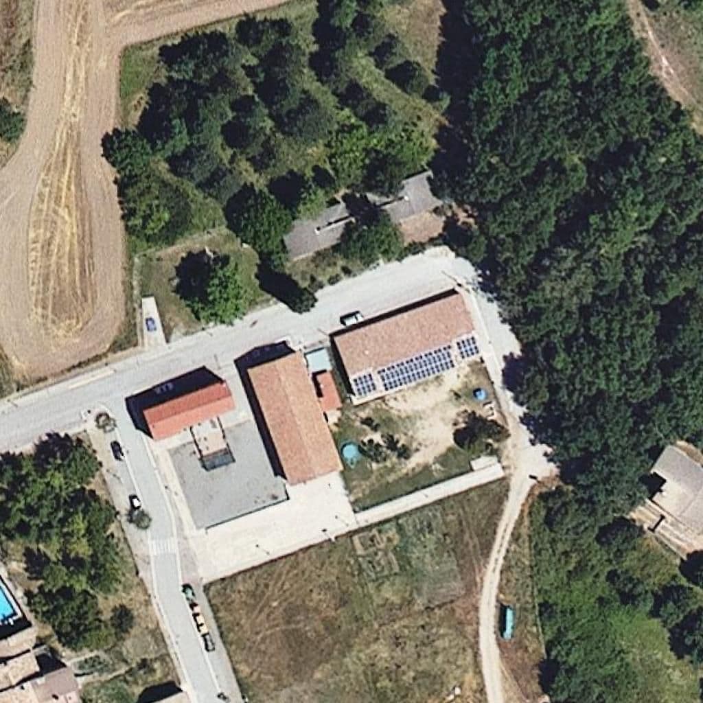 Aerial view of the grounds of Escola Gafarró - ZER Alt Lluçanès