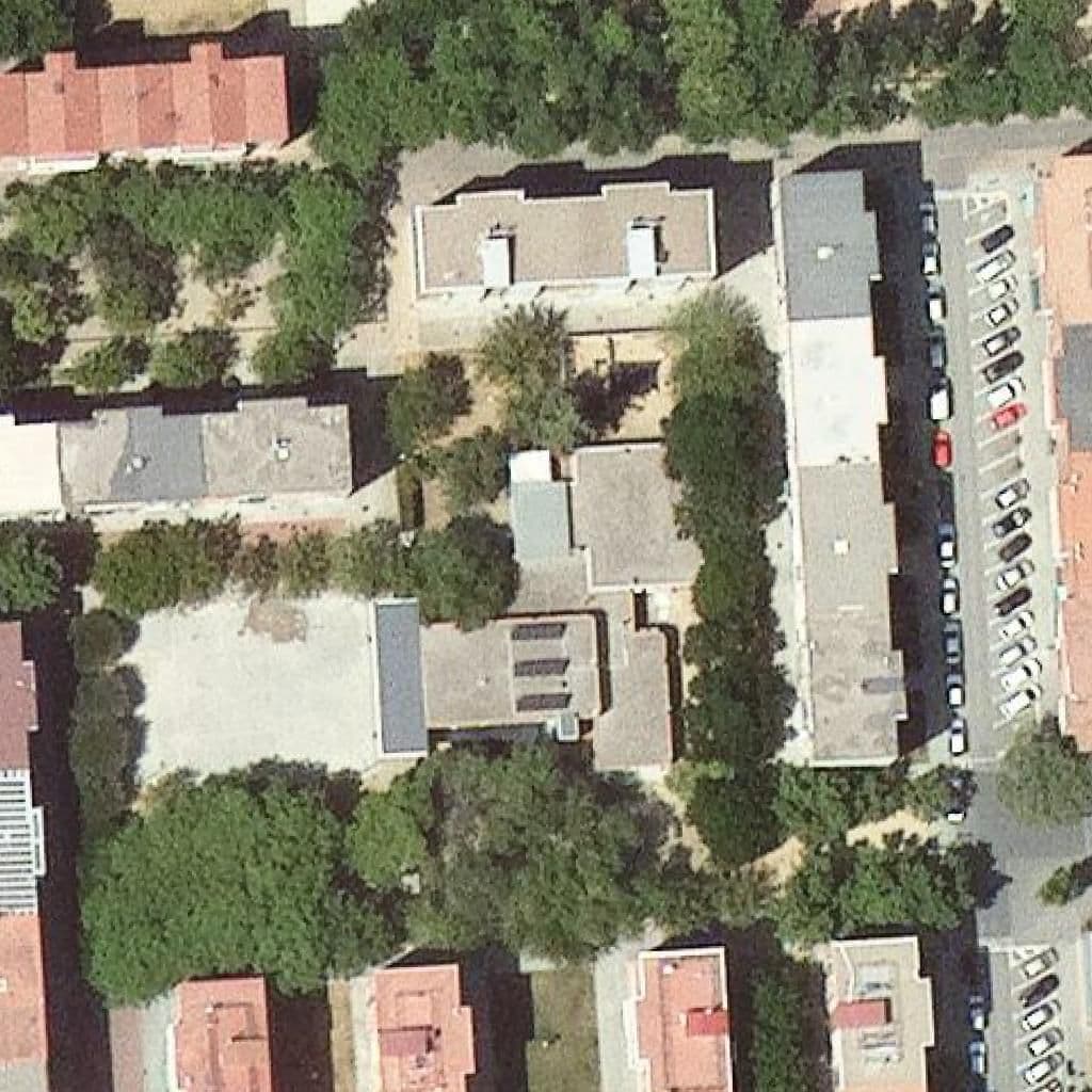 Aerial view of the grounds of Llar D'infants Can Folguera