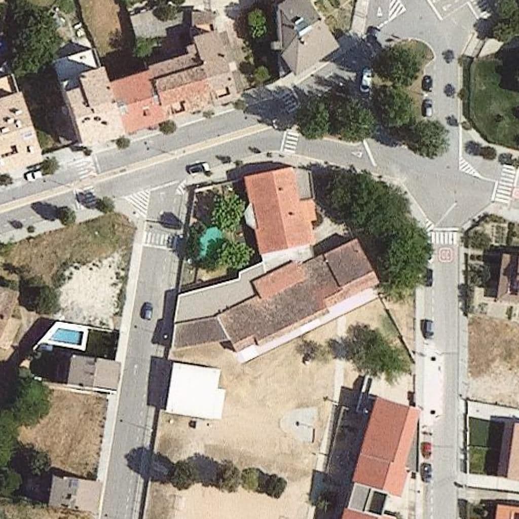 Aerial view of the grounds of Llar d'infants Municipal de Calldetenes