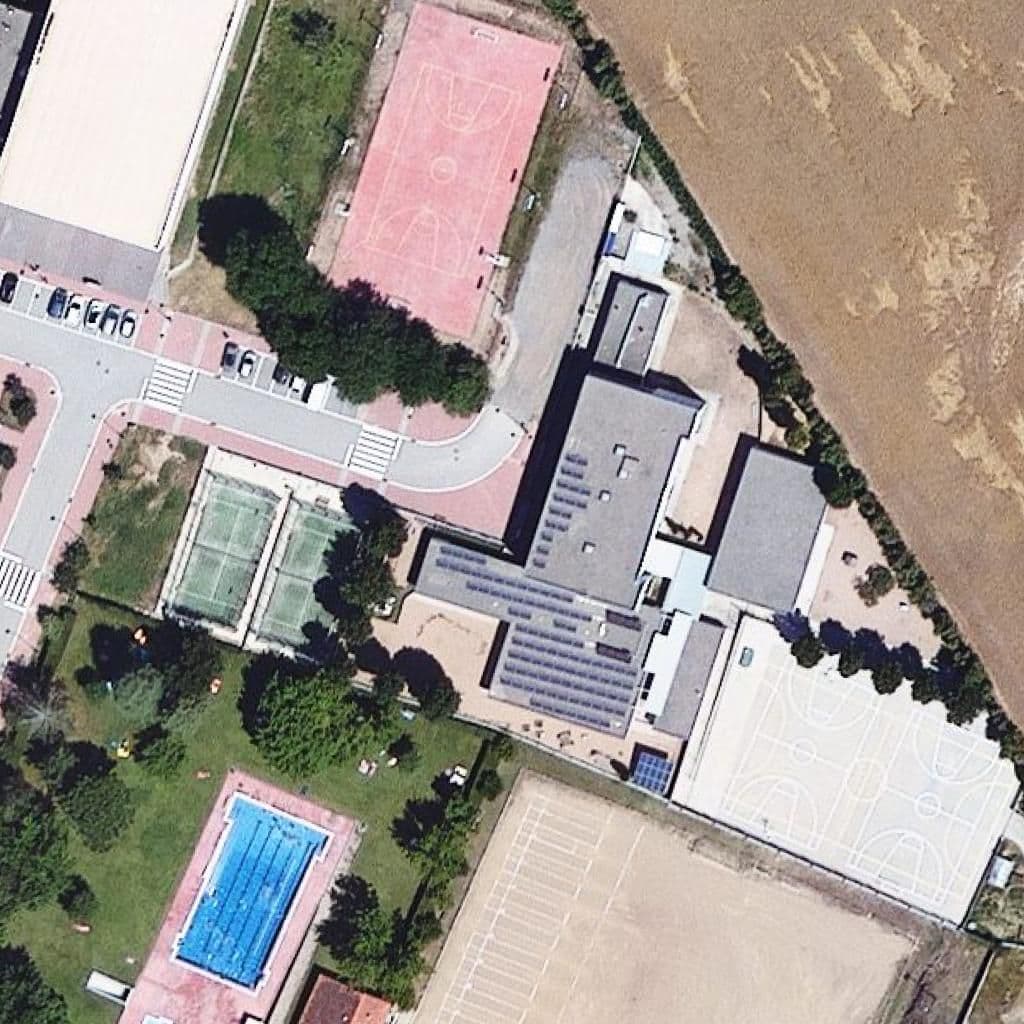 Aerial view of the grounds of Llar d'infants Estel