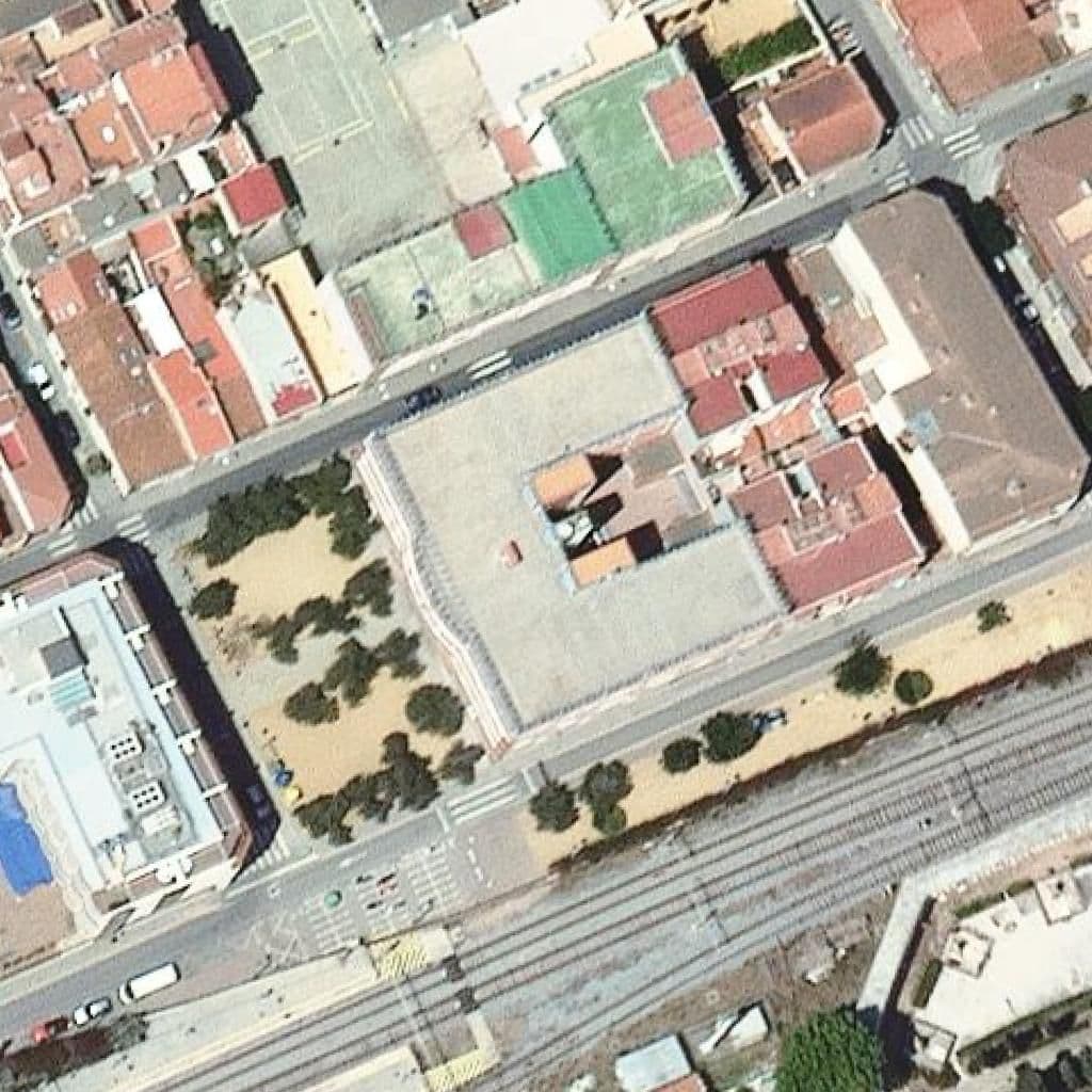 Aerial view of the grounds of Freta