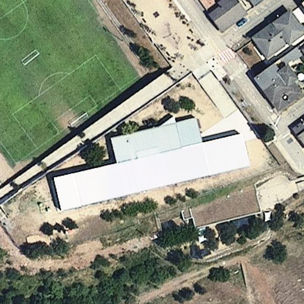 Aerial view of the grounds of Escola Les Escomes
