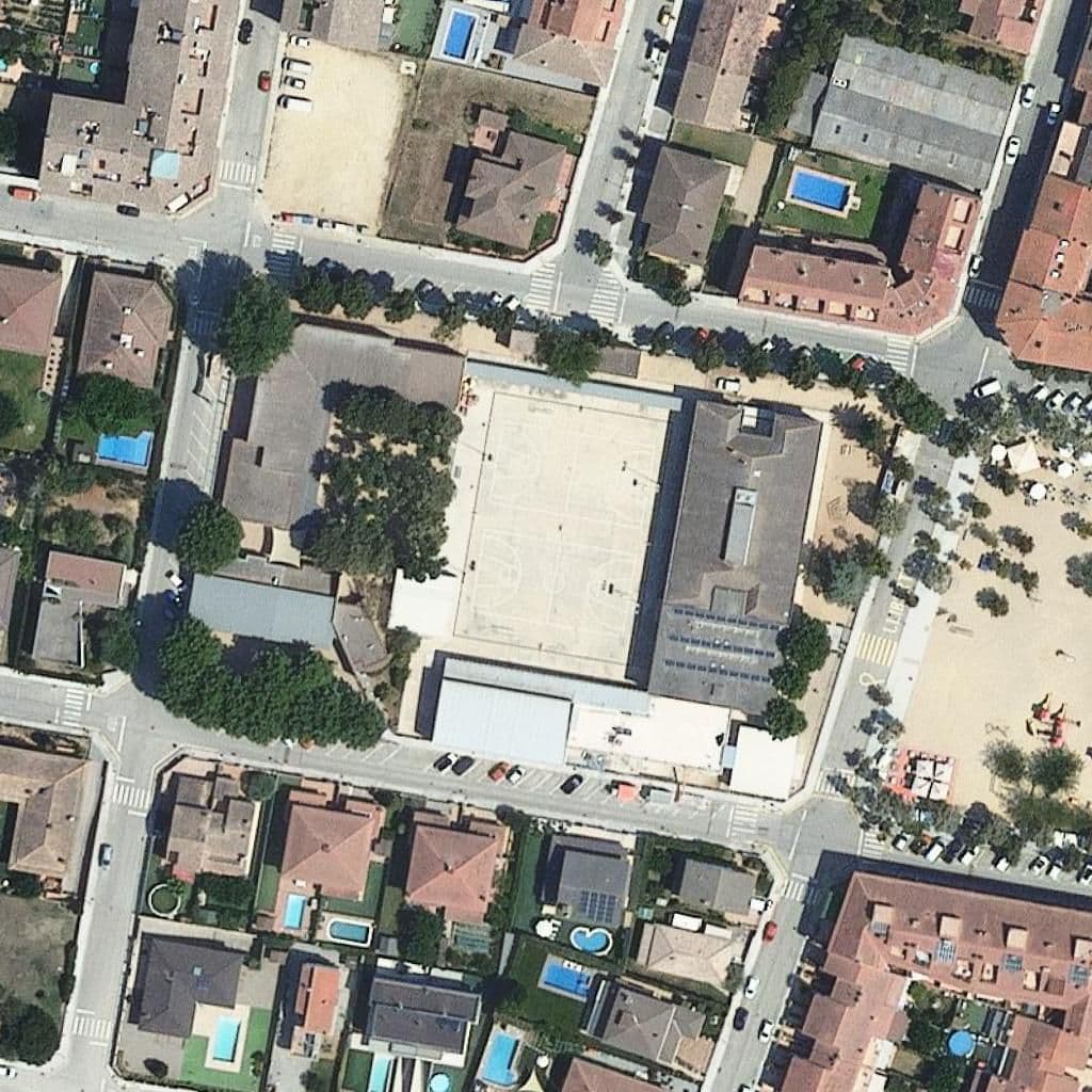 Aerial view of the grounds of Llar d'infants Municipal