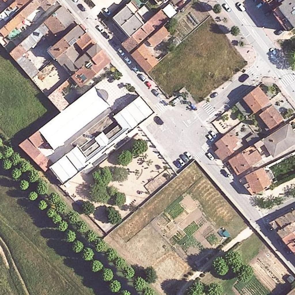 Aerial view of the grounds of Llar d'infants Rodamóns