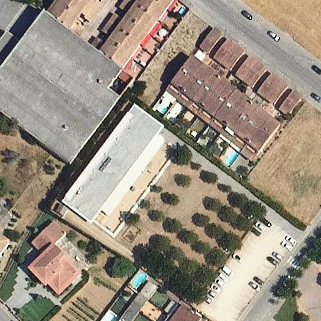 Aerial view of the grounds of Llar d'infants La Farigola