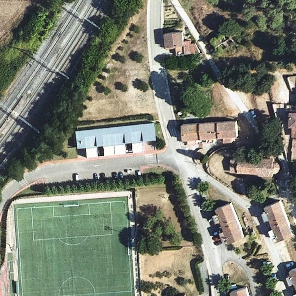 Вид згори на територію школи «Llar d'infants Municipal de Flaçà»