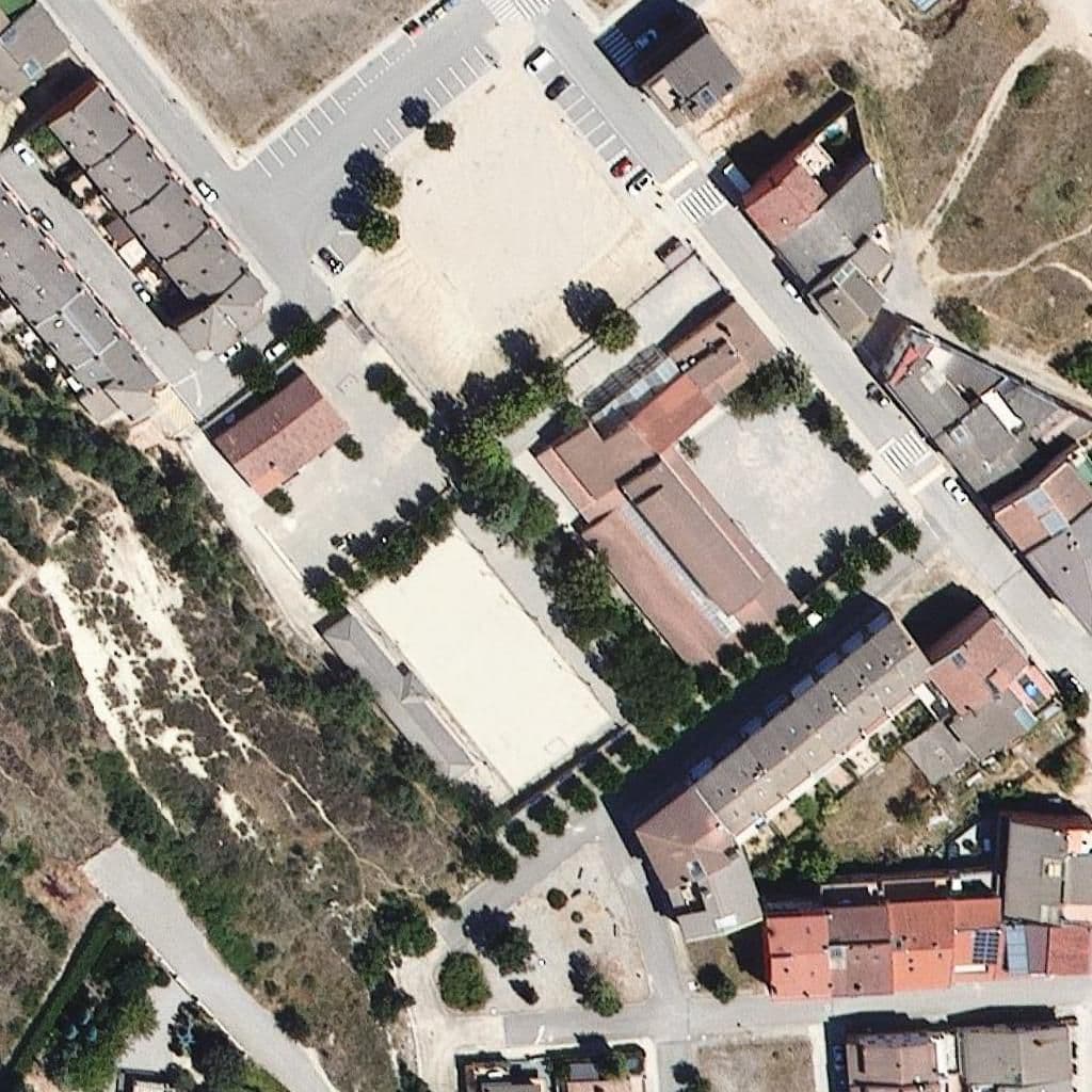Aerial view of the grounds of Escola de Ponts