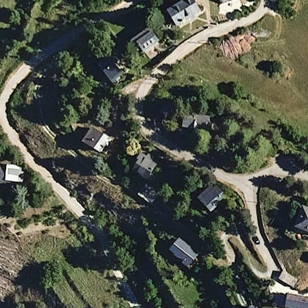 Aerial view of the grounds of Escola de Tírvia - ZER Alt Pallars Sobirà