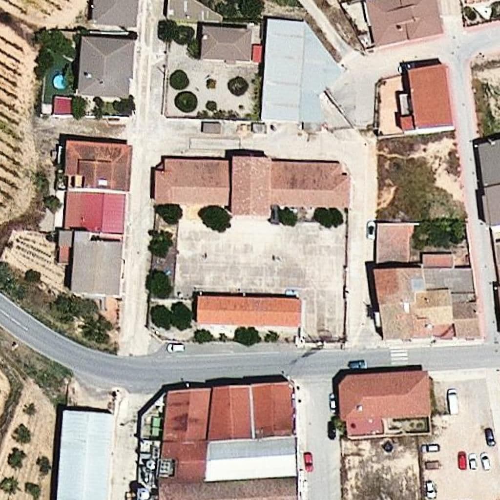 Aerial view of the grounds of Escola Sant Blai - ZER Terra Alta-Centre
