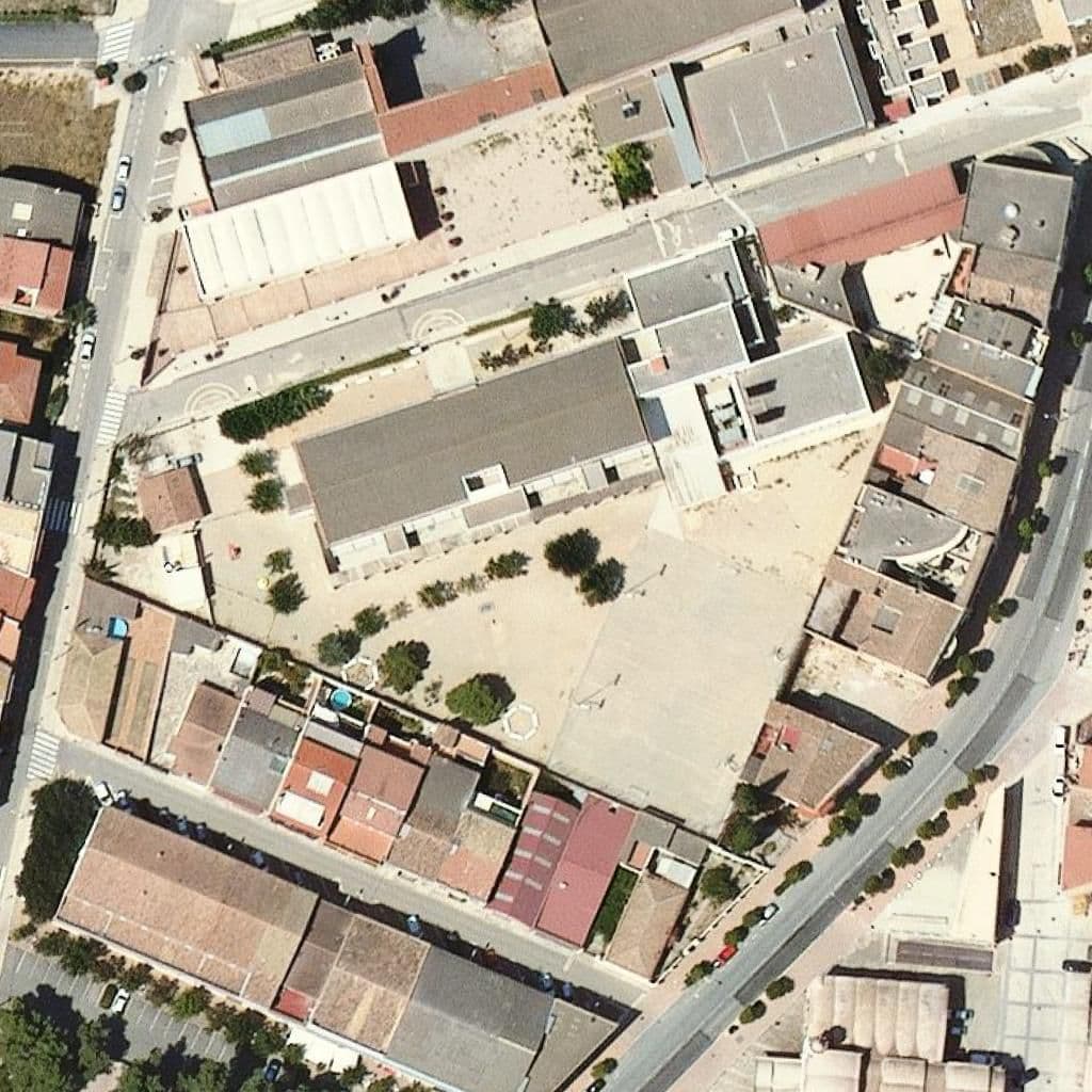 Aerial view of the grounds of Escola Puig Cavaller