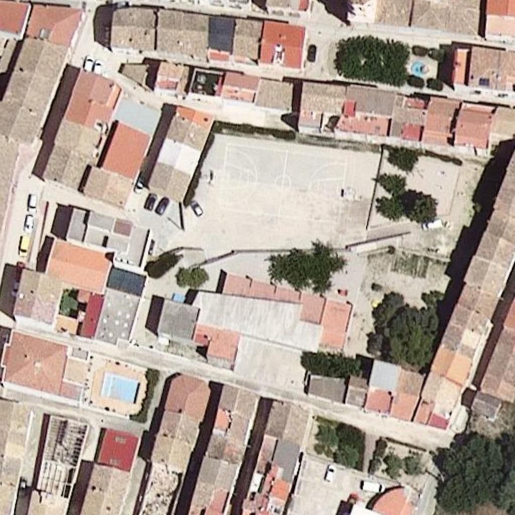 Aerial view of the grounds of Escola La Pineda - ZER Riu Avall