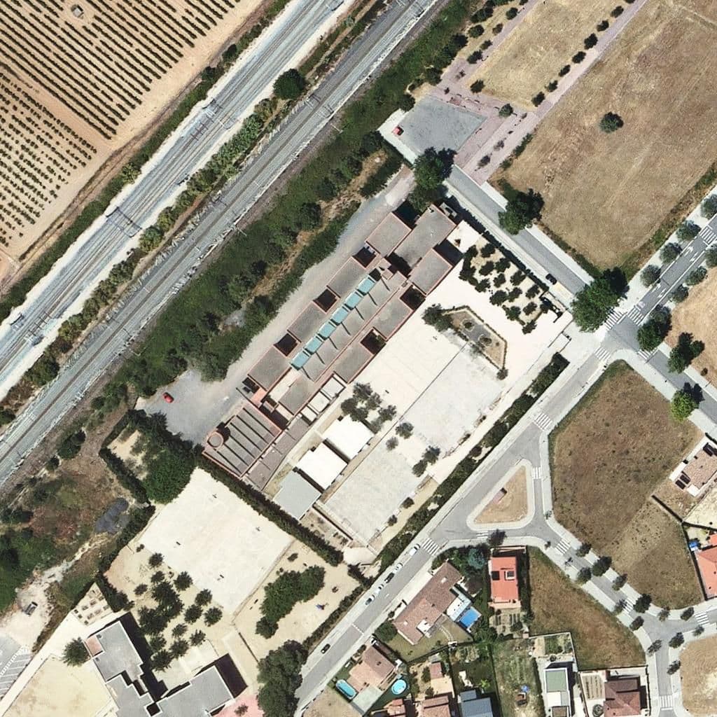 Aerial view of the grounds of Institut de L'Arboç