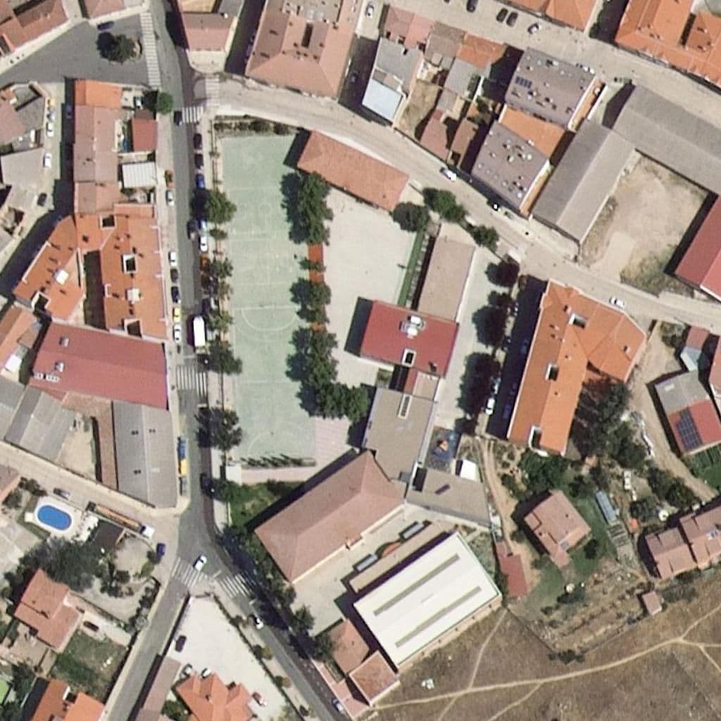 Aerial view of the grounds of ANA DE AUSTRIA