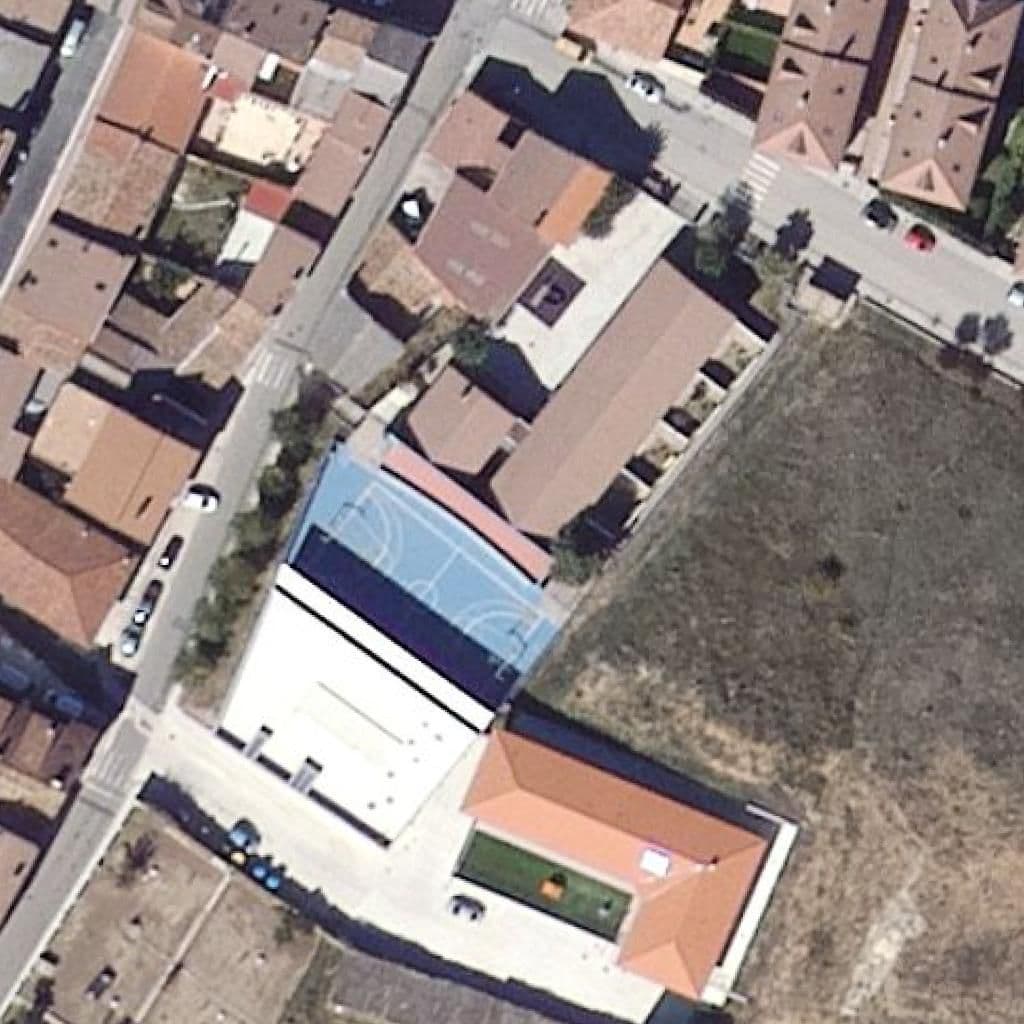 Aerial view of the grounds of GLORIA FUERTES