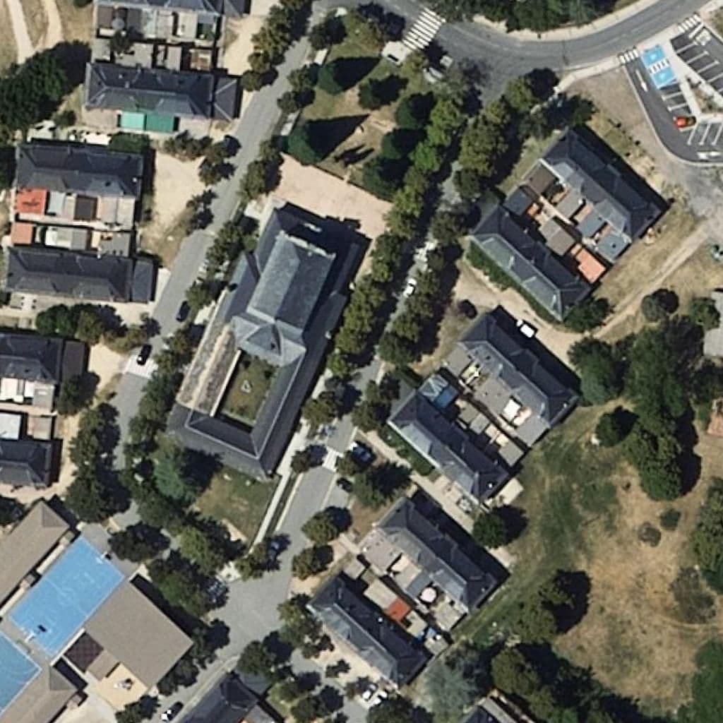 Aerial view of the grounds of LA PRADERA