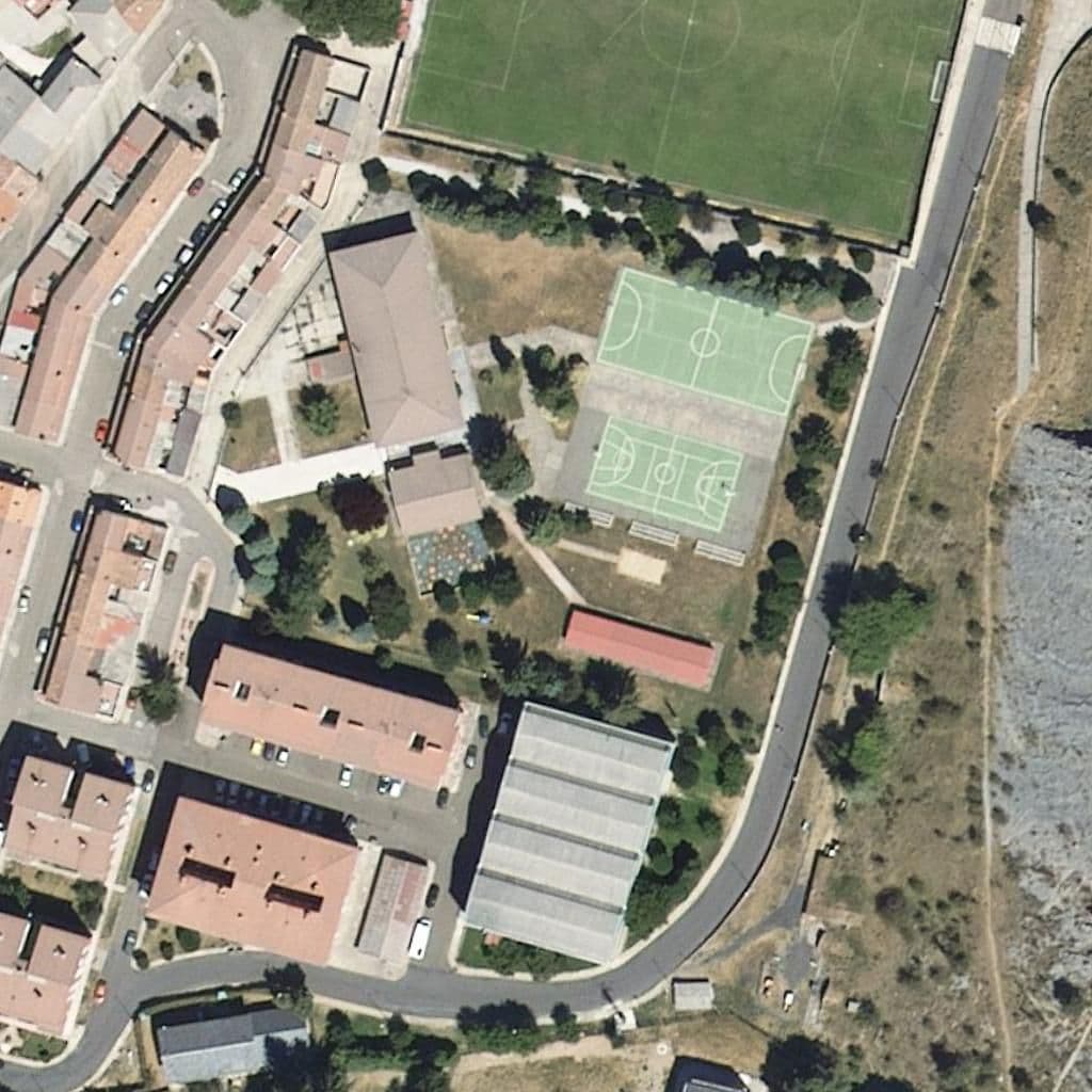 Aerial view of the grounds of NUESTRA SEÑORA DE AREÑOS
