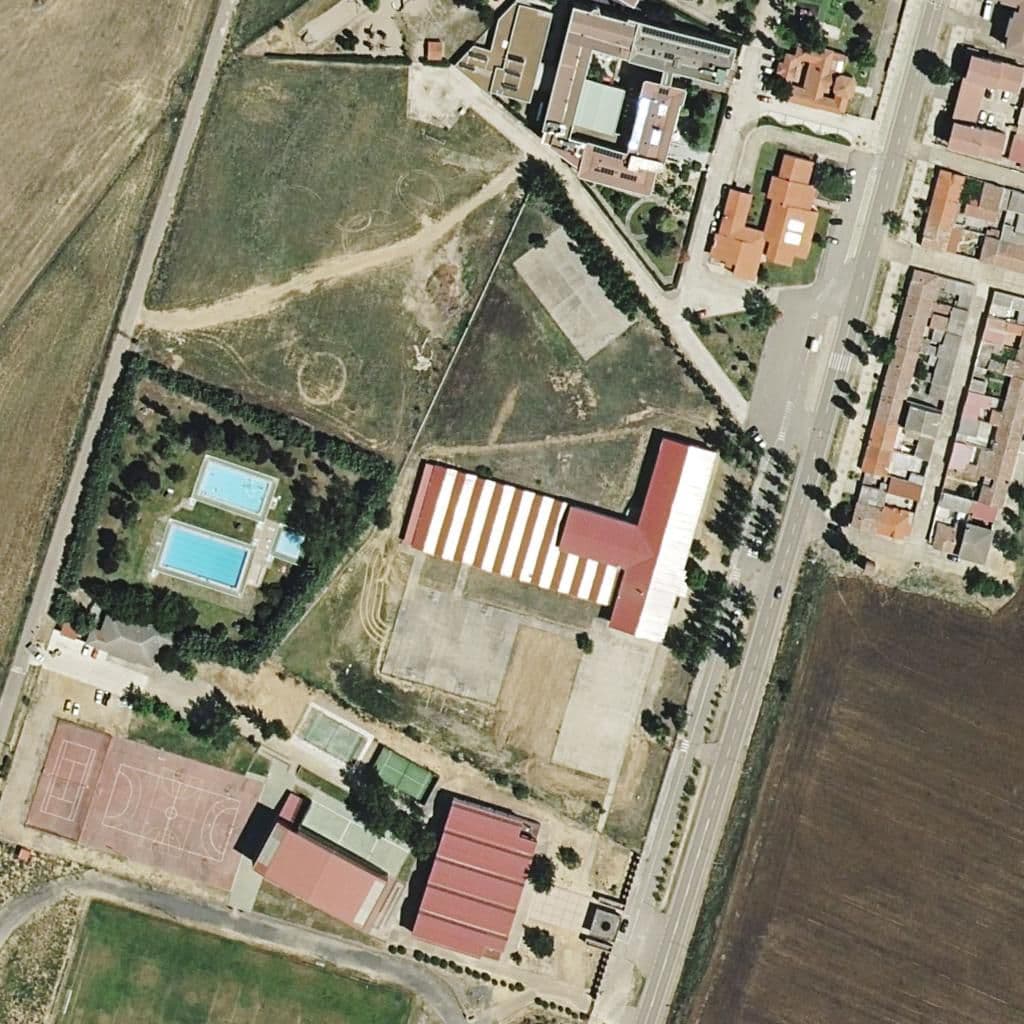 Aerial view of the grounds of TIERRA DE CAMPOS