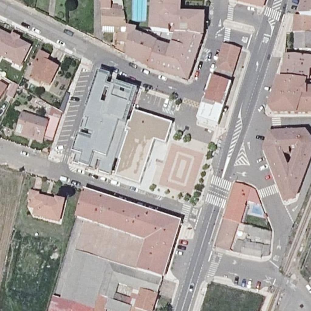 Aerial view of the grounds of VILLAQUILAMBRE