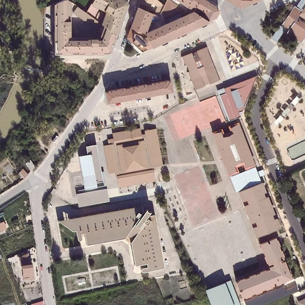 Aerial view of the grounds of ARCO IRIS