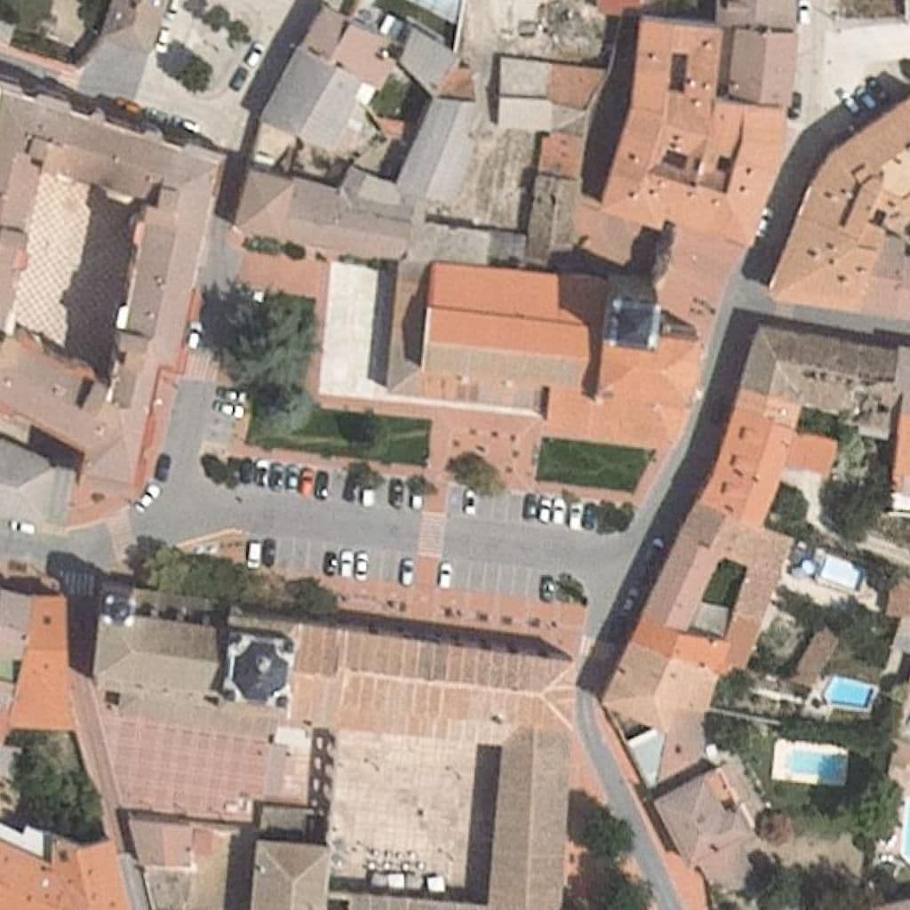 Aerial view of the grounds of VILLA DE OLMEDO